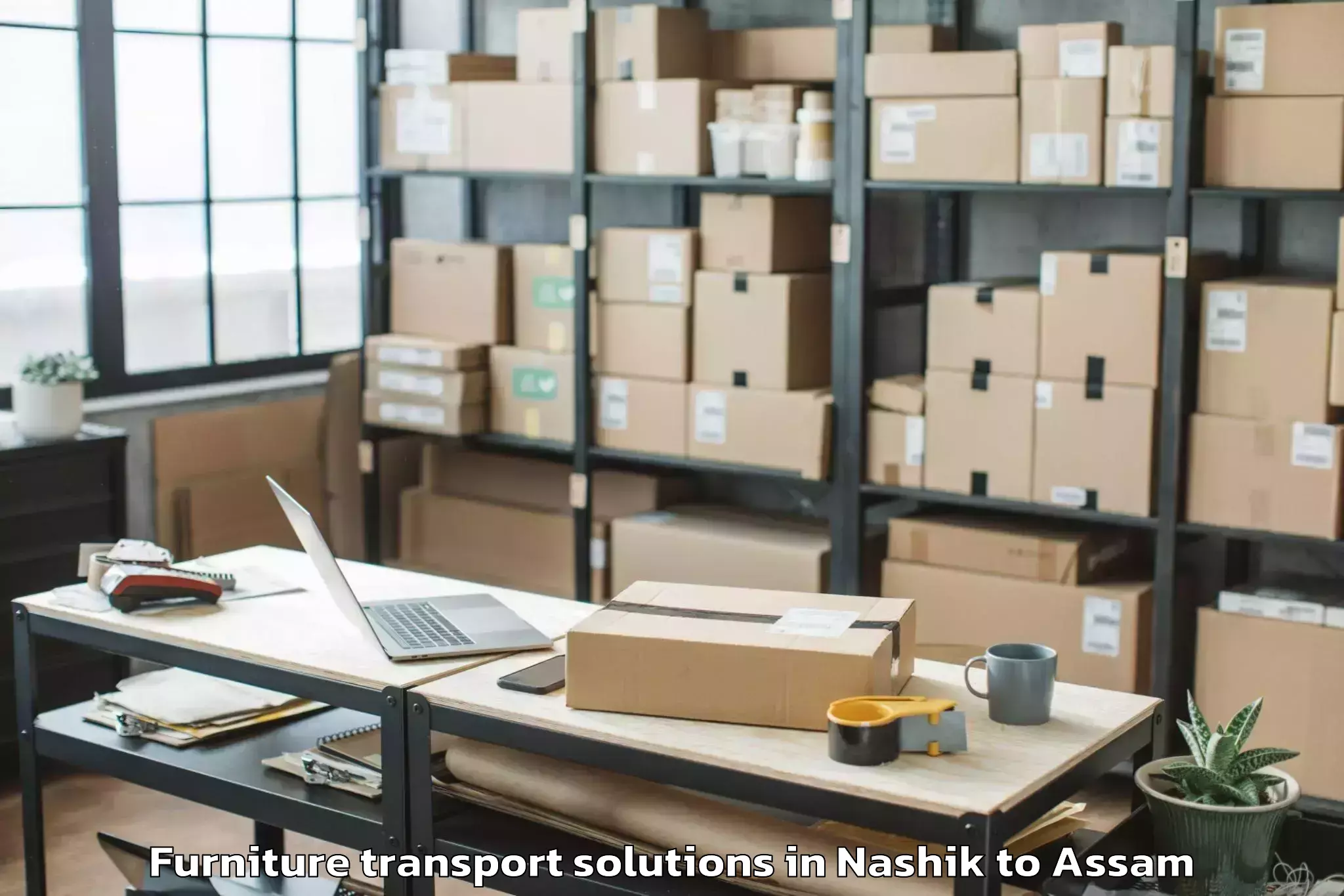 Trusted Nashik to Bhowraguri Furniture Transport Solutions